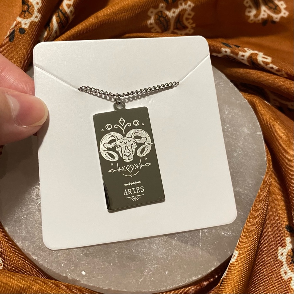 ⭐️ Aries Silver Zodiac Necklace